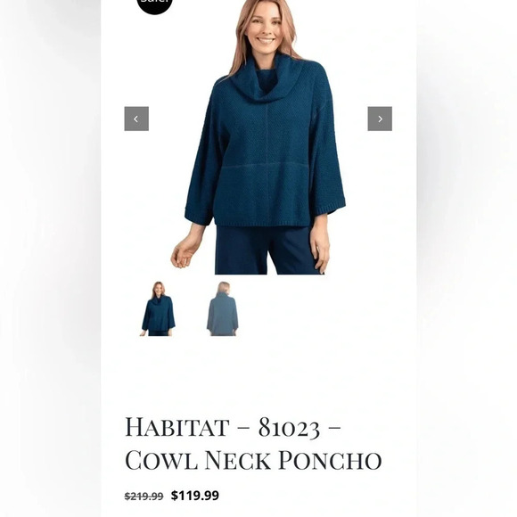 BLACK NWT Habitat oversized sweater,XXL.cowl neck,Knit, pull over,reg 219$ - Picture 1 of 16